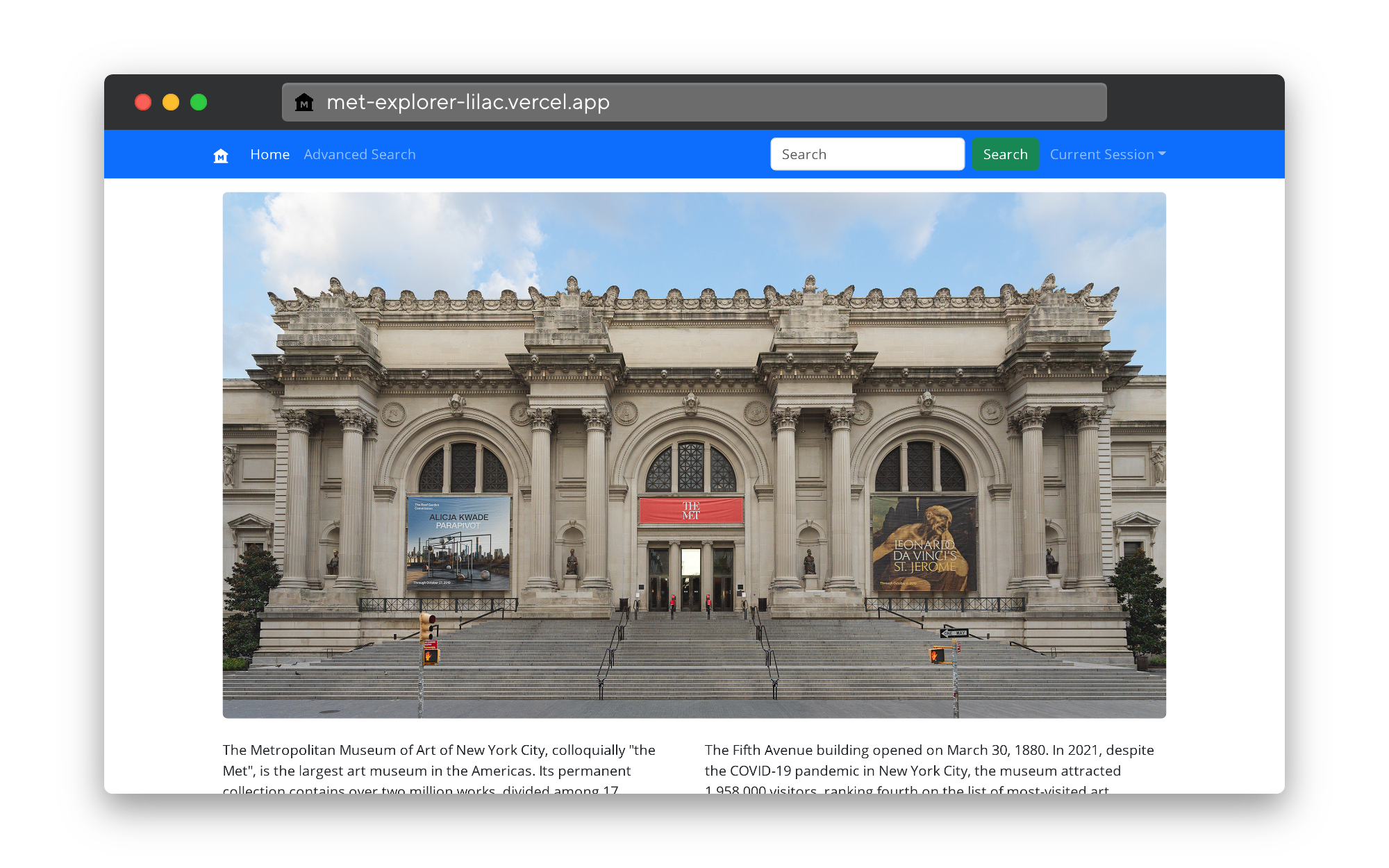 MET Museum Explorer: Explore Art Collections Online